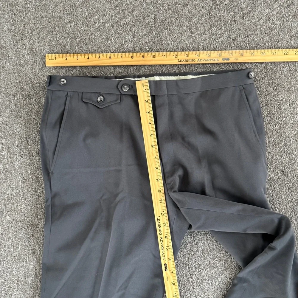 Hart Schaffner & Marx Gurka Tab Virgin Wool Dress‎ Pants Men 38x29.5 Gray